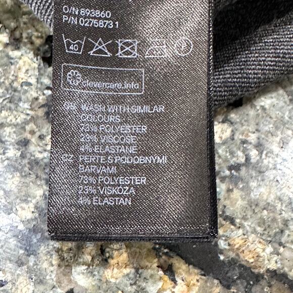 HM Womens Dress 8 Gray Wednesday Adams Inspired Peter Pan Black Collar Grunge - Picture 5 of 8